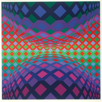 Victor Vasarely large original serigraph 